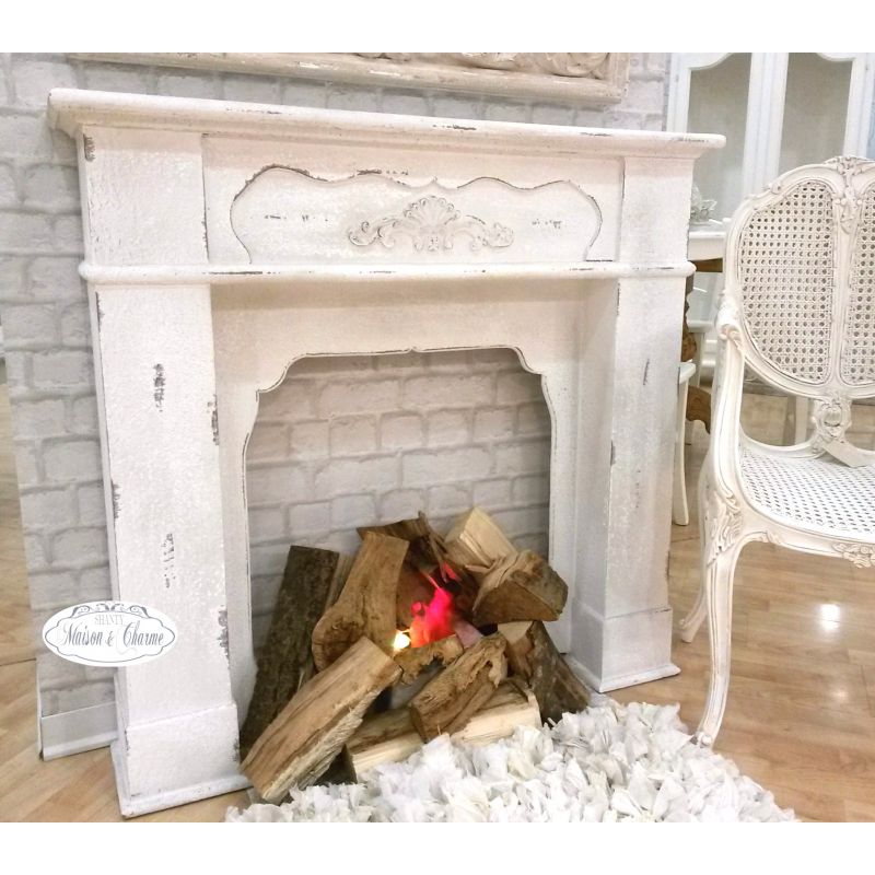 Cornici camino legno shabby
