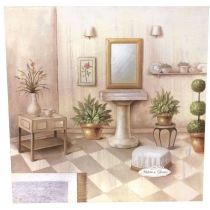 Quadro CELINE BAGNO Shabby 60x60cm