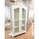 cristalliera ROMA 1 in legno massello provenzale con vetrina a ripiani in stile shabby online.