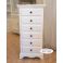 vendita online cassettiera in legno bianco decape  con 6 cassetti provenzali modello LOREN stile country online