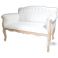 divano modello GILDA imbottito in tessuto provenzale e legno decapato shabby chic online