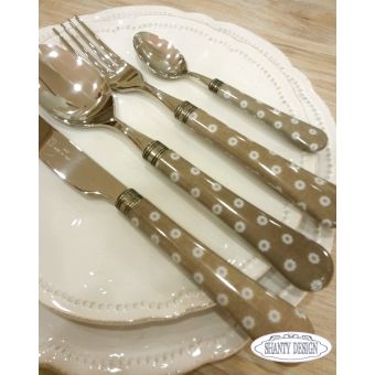 posate rivadossi Boston 9 online in stile shabby chic con decori provenzali per tavola country online