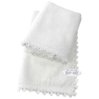 Coppia Asciugamani Bagno LILLA' 1 Shabby Chic