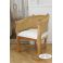 Poltrona in paglia di vienna online stile shabby chic legno bianco per camera da letto country