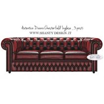 Divano Chesterfield in pelle Vintage ROMA ROSSO