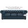 Divano Chesterfield 3 posti in vera pelle autentico inglese vintage modello Roma Blu Azzurro Antico online