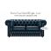 Divano Chesterfield 2 posti in vera pelle autentico inglese vintage modello Roma BLU Antico online 