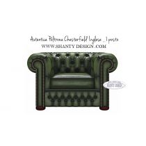 Poltrona Chesterfield in pelle Vintage ROMA VERDE