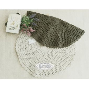 tappeto tondo bagno in stile shabby chic con lavorazione ad uncinetto crochet provenzale online