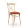 sedia ROMA 6 in legno decapè con schienale a croce e seduta imbottita  per bar ristoranti contract shabby chic online