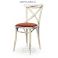 sedia ROMA 6 in legno bianco vintage con schienale a croce e seduta imbottita  per bar ristoranti contract shabby chic online