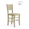 Sedia ROMA 15 in legno traforato in stile vintage industriale bianca con seduta imbottita per ristoranti bar online