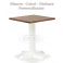 tavolo bar ristorante roma 5 quadrato con gamba centrale in legno decapè shabby chic per arredamento cucina bar bistrot online