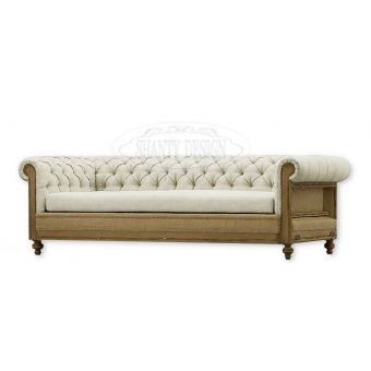 Vendita e Noleggio divano 2 3 posti capitonnè modello chesterfield vintage colore bianco sabbia vintage online