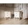 comodini francese 4 in legno bianco decapato con top piano naturale stile provenzale negozio roma online