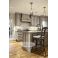 cucina 5 su misura in legno shabby chic con penisola centrale decape bianca vendita roma online