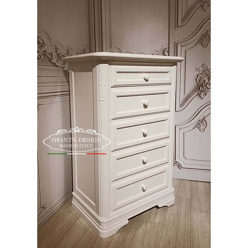 SETTIMINO 5 Cassetti DORIA 1 Shabby Chic Cassettiere - Como