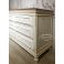 cassettiera in legno massello country chic con decori  fregi stile shabby bianco decapate roma online