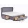letto contenitore per camera da letto shabby con testata imbottitta stile country chic roma online