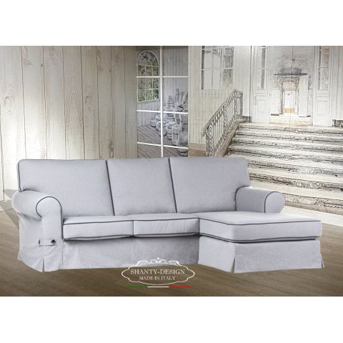 Divano Angolare 3 posti SHABBY ROMA 1 con chaise longue 