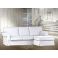 divano angolare ROMA 3 bianco posti con tessuto sfoderabile chais lounge relax provenzale