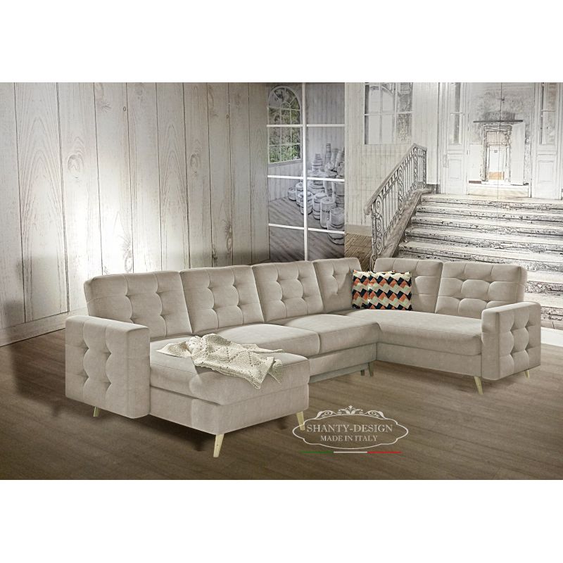 Divano 4 posti SHABBY SCANDI 1 angolare con doppia ...