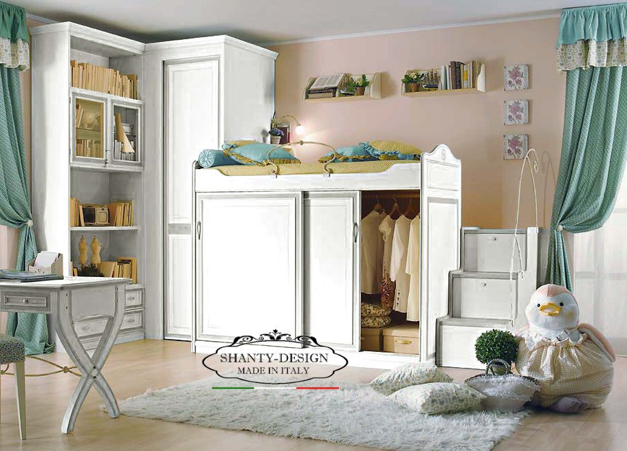CAMERETTA Bambini a Soppalco con Armadio Ponte COUNTRY ROMA