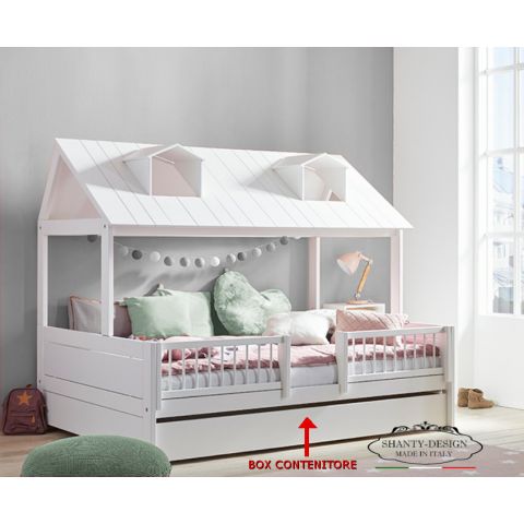 CAMERETTA Bambini MONTESSORI 1 con Letto a CASETTA stile Nordico