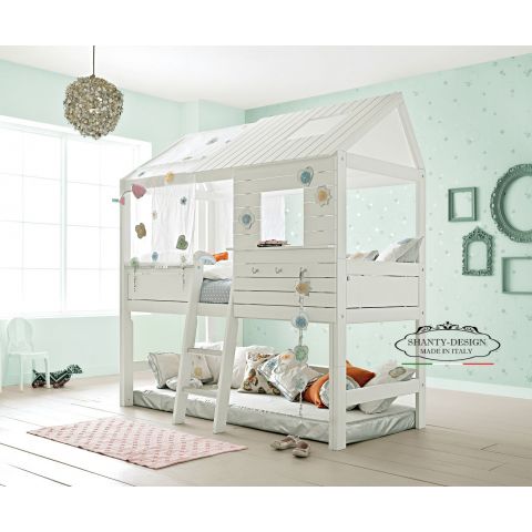 CAMERETTA Bambini MONTESSORI 2 Stile Nordico con letto Castello