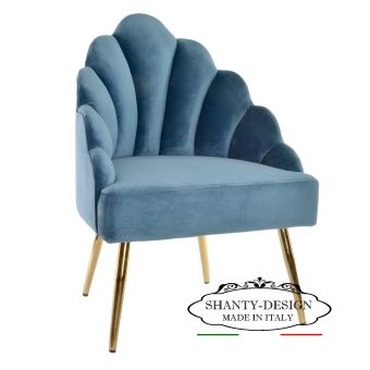 poltroncina imbottita shabby chic per arredamento camera da letto salotto stile provenzale online roma