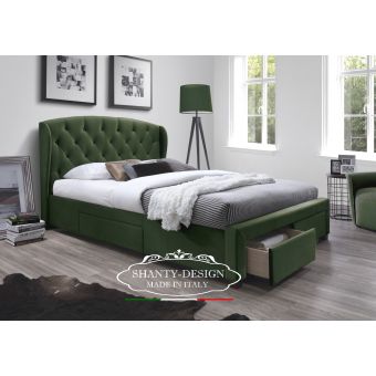 Letto con cassetti Contenitore Matrimoniale Country Chic ROMA 4