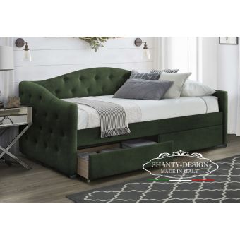 Letto Singolo con cassetti estraibili Shabby Chic _letto contenitore PARIGI 1