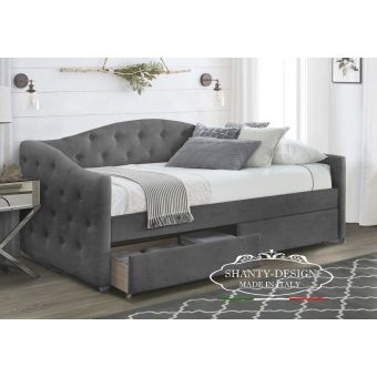 Letto salvaspazio con cassetti estraibili Country Chic _letto singolo PARIGI 2