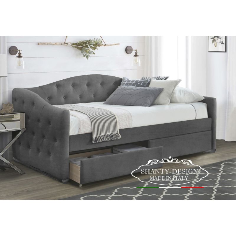 Letto Salvaspazio Con Cassetti Estraibili Country Chic Letto Singolo Parigi 2 Letti