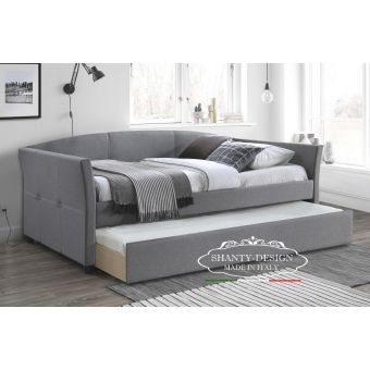 letto singolo con secondo letto estraibile shabby per camera da letto country chic e moderna roma online