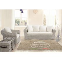 SALOTTO IN RATTAN SHABBY BIANCO_divano 3 posti e poltrona da esterno Outdoor ROMA 6