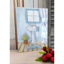 Quadro da Bagno stile Shabby Chic su tela ROMA 1