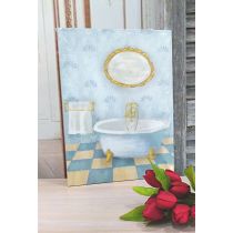 Quadro per Bagno dipinto su tela Country Chic ROMA 3