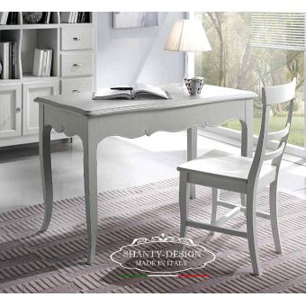 Scrivania Scrittoio SHABBY PARIGI 1 in legno massello 120x60 country chic