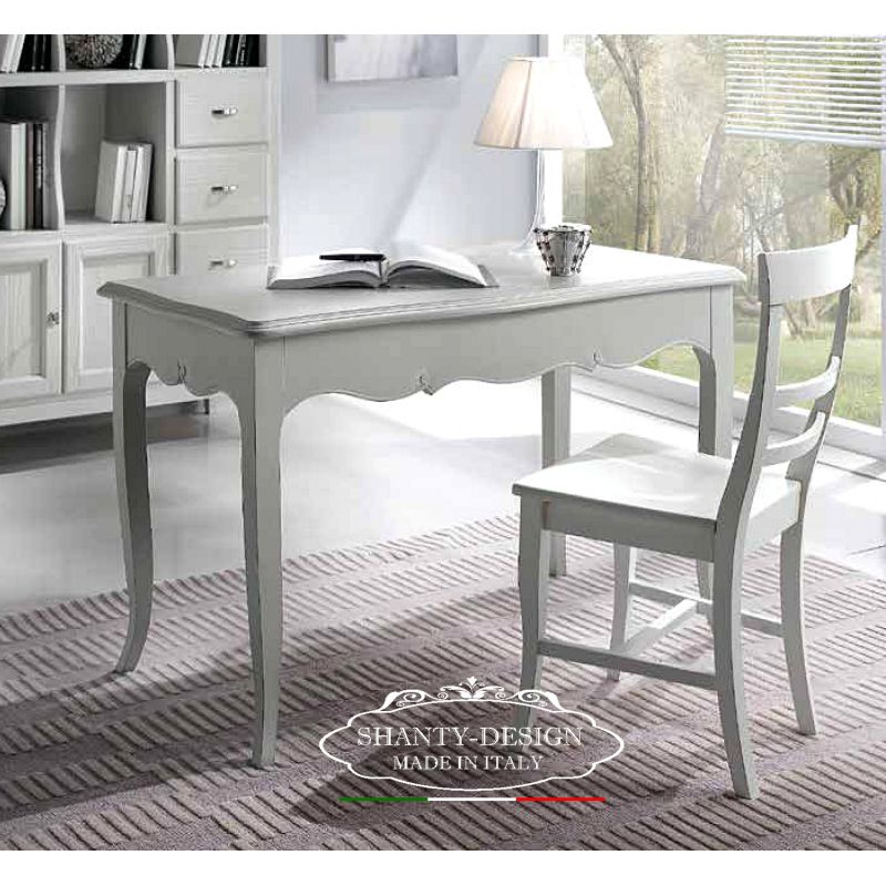 Scrivania Scrittoio SHABBY PARIGI 1 in legno massello 120x60