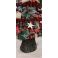 albero di natale tartan in stile shabby e decorazioni albero  natalizio rosso in tessuto roma (2)