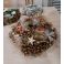 ghirlanda da tavolo ordo e rossa natalizia  in stile shabby in legno con pigne e aghi di pino natale roma (2)