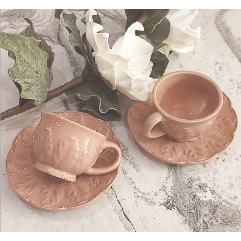 Tazza caffè rosa antico Country Chic in ceramica ROMA 3 Bicchieri - Mug -  Tazze