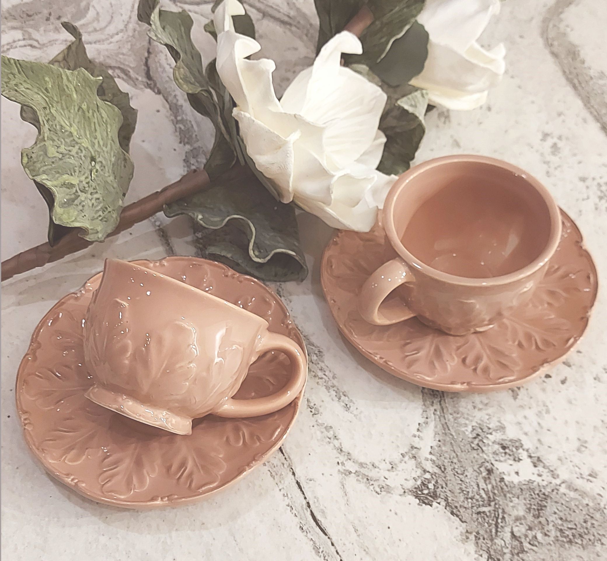 Tazza caffè rosa antico Country Chic in ceramica ROMA 3 Bicchieri - Mug -  Tazze