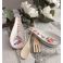 Poggiamestolo in ceramica shabby decorato a mano con motivi floreali country chic roma online