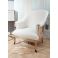 Poltrona stile Shabby Country Chic imbottita in yuta naturale e lino modello INES 7