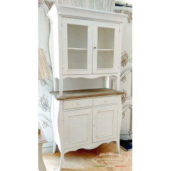 Credenza Vetrina massello stile Shabby Chic modello INES 2