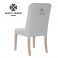 Sedia poltroncina imbottita capitonnè velluto grigio stile shabby stile provenzale cottage modello sonia 1 roma online 
