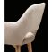 sedia poltroncina in vellutino colore sabbia con gambe in legno di faggio massello stile moderno e shabby online roma venezia 3