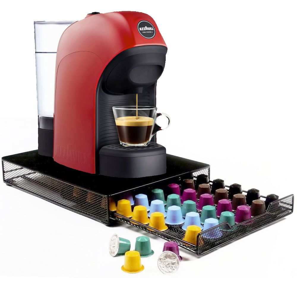 Portacapsule A 3 Cassetti Per Dolce Gusto, Capacità 108 Capsule, Con Supporto Antiscivolo In EVA